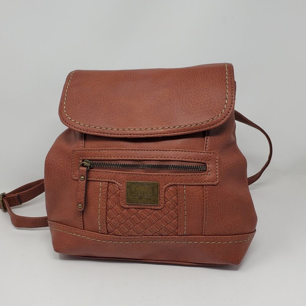 BOC Born Concept brown faux leather backpack good condition